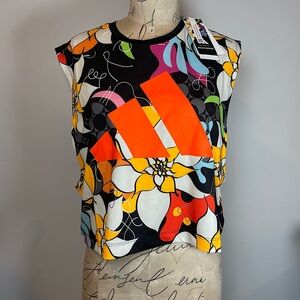 Adidas X Rich Mnisi Limited Edition Crop Tank Unisex Off White Solar Gold Sz Med